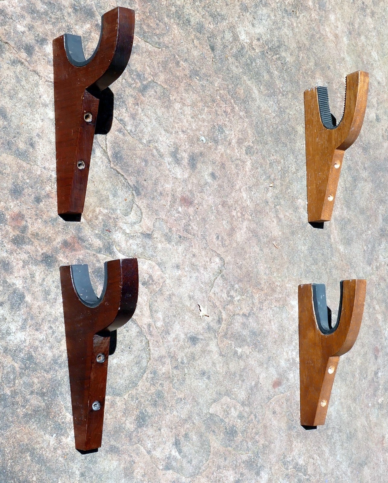 2 rifle gun rack wall mount wooden shotgun holder gun display hanger handmade