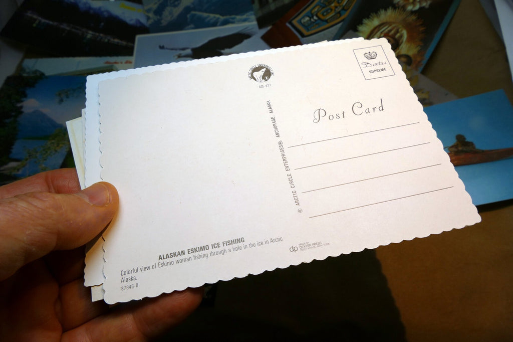 1980's Postcard unposted Alaska USA lot of 23 pack landscapes cityscapes native