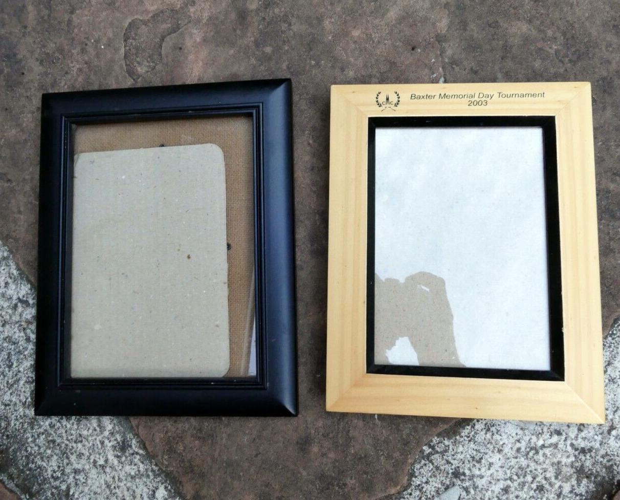 Pack of 2 four solid wood picture portrait frame 5x7" 6x8" art photo lot