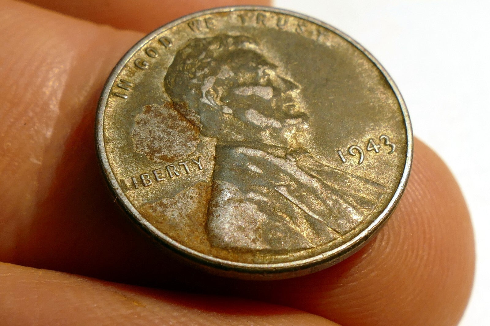 1943 RUTHENIUM Steel Wartime Wheat Penny Coin Genuine  vintage
