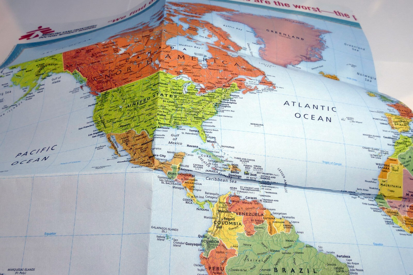 World  MAP guide Doctors without borders MSF Syria Sudan Guinea CAR