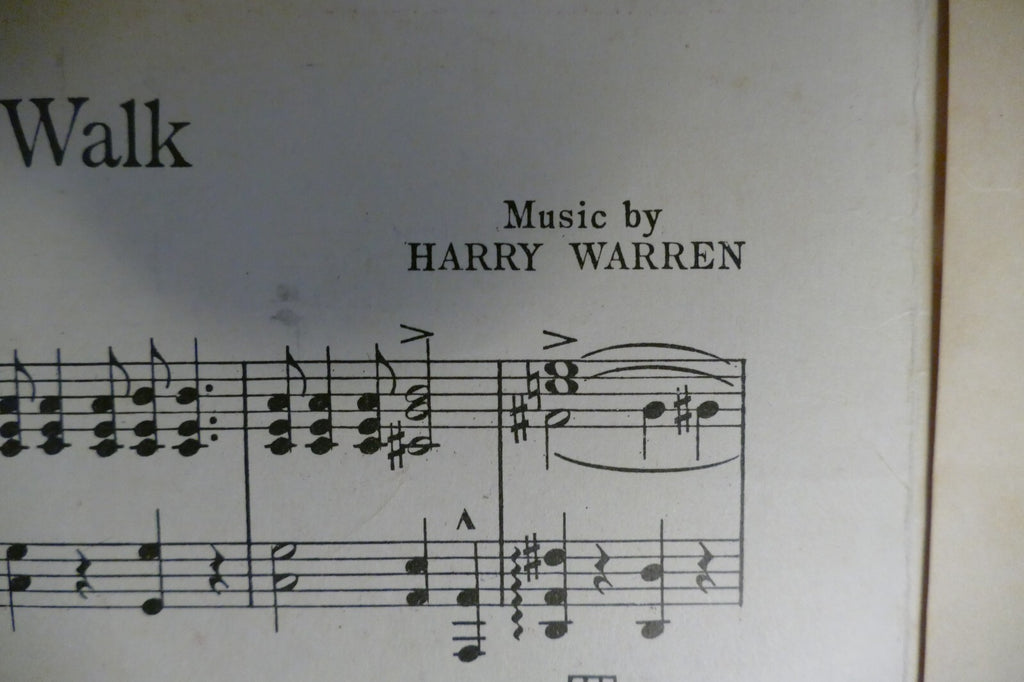 Wob-A-Ly Walk 1928 by Harry Warren and Bud Green, Shapiro, Bernstein and Co.