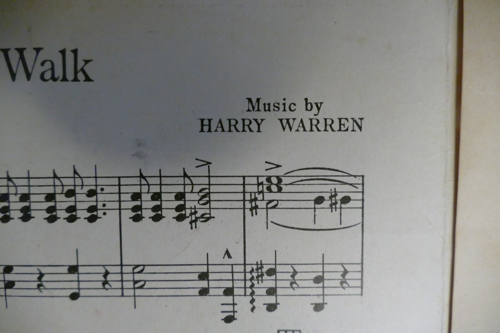 Wob-A-Ly Walk 1928 by Harry Warren and Bud Green, Shapiro, Bernstein and Co.