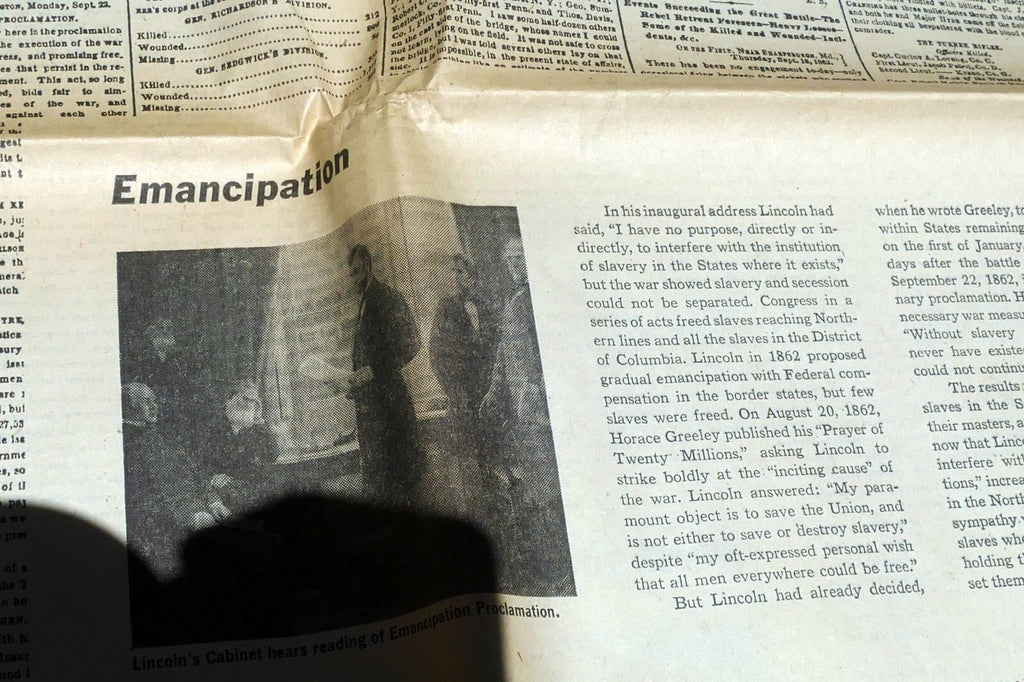 New york times july 4 reprint civil war in richmond 1862, decree of emancipation