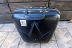 Vintage Black Beauty Brunswick Black Bowling Ball 5JS787 with Retro Bag