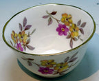 Regency english bone china sugar bowl yellow and pink