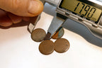 Lot of 4 Mexico Cinco Centavos Brass Copper coin   Unstruck Planchet Error