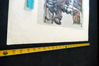 KNIGHT Flag Bearer HAND COLORED ENGRAVING large 21X24"