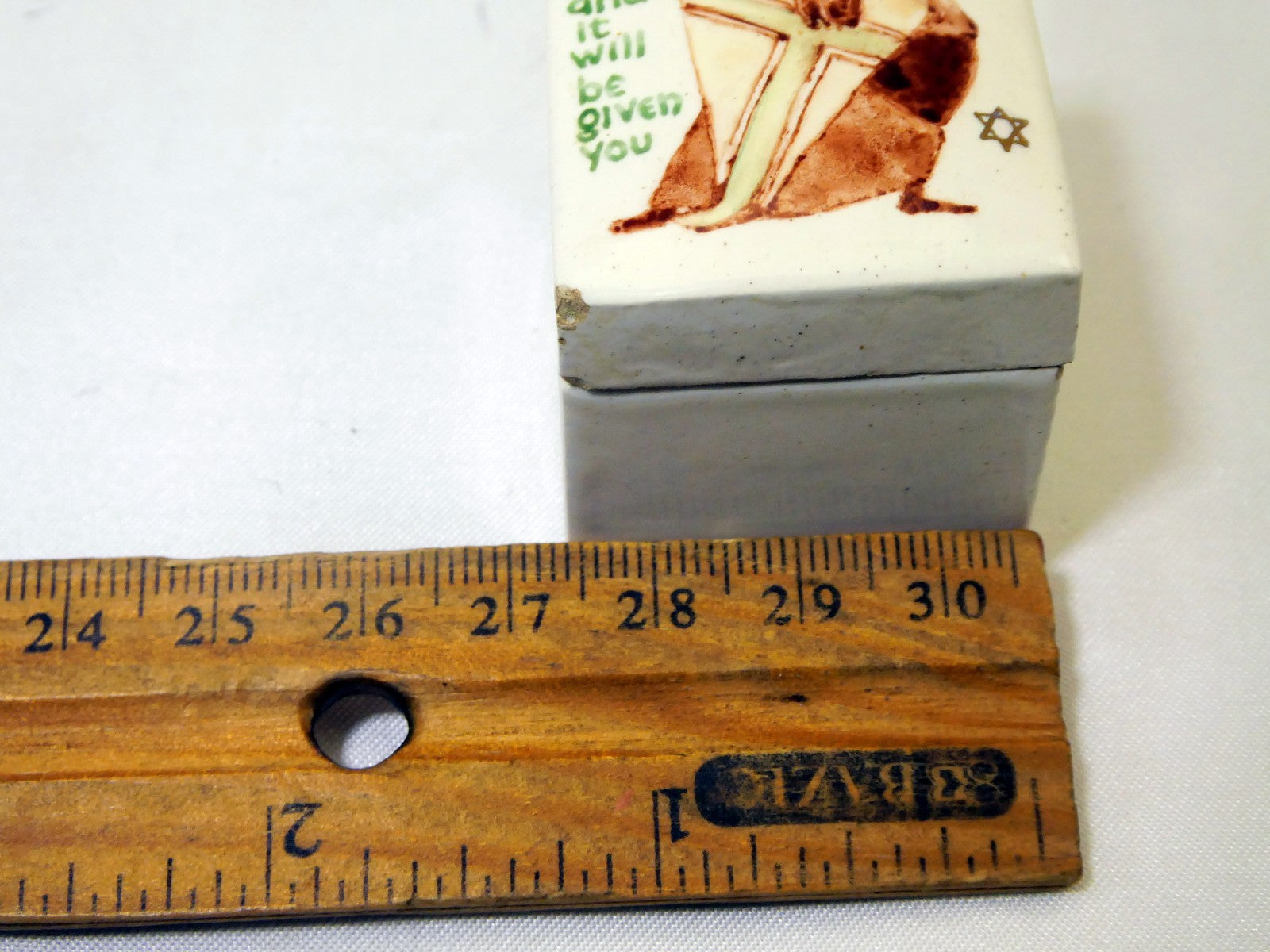 Ask and It will be Given terracotta jewelry Trinket box Jesus religious wisdom