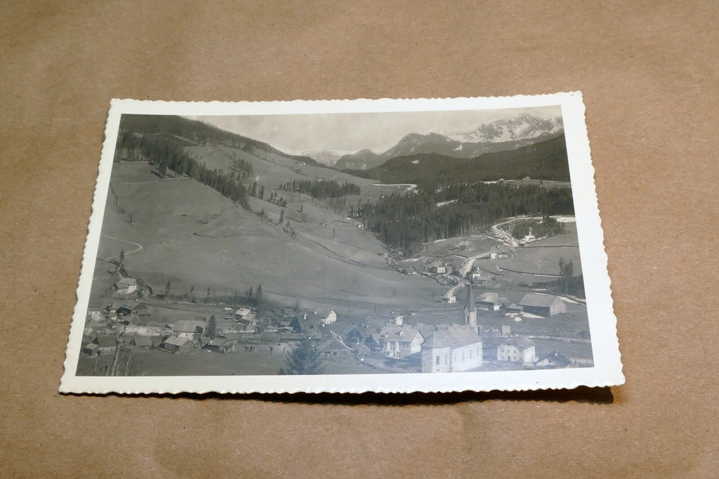 Rusbachsaag mit Pass Gschut Austria  landscape Alps postcard 1930's - unposted