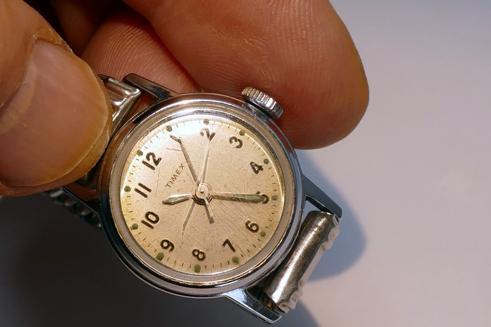 TIMEX LADIES WATCH WRISTWATCH Silver TONE - as found Untested  parts or repair