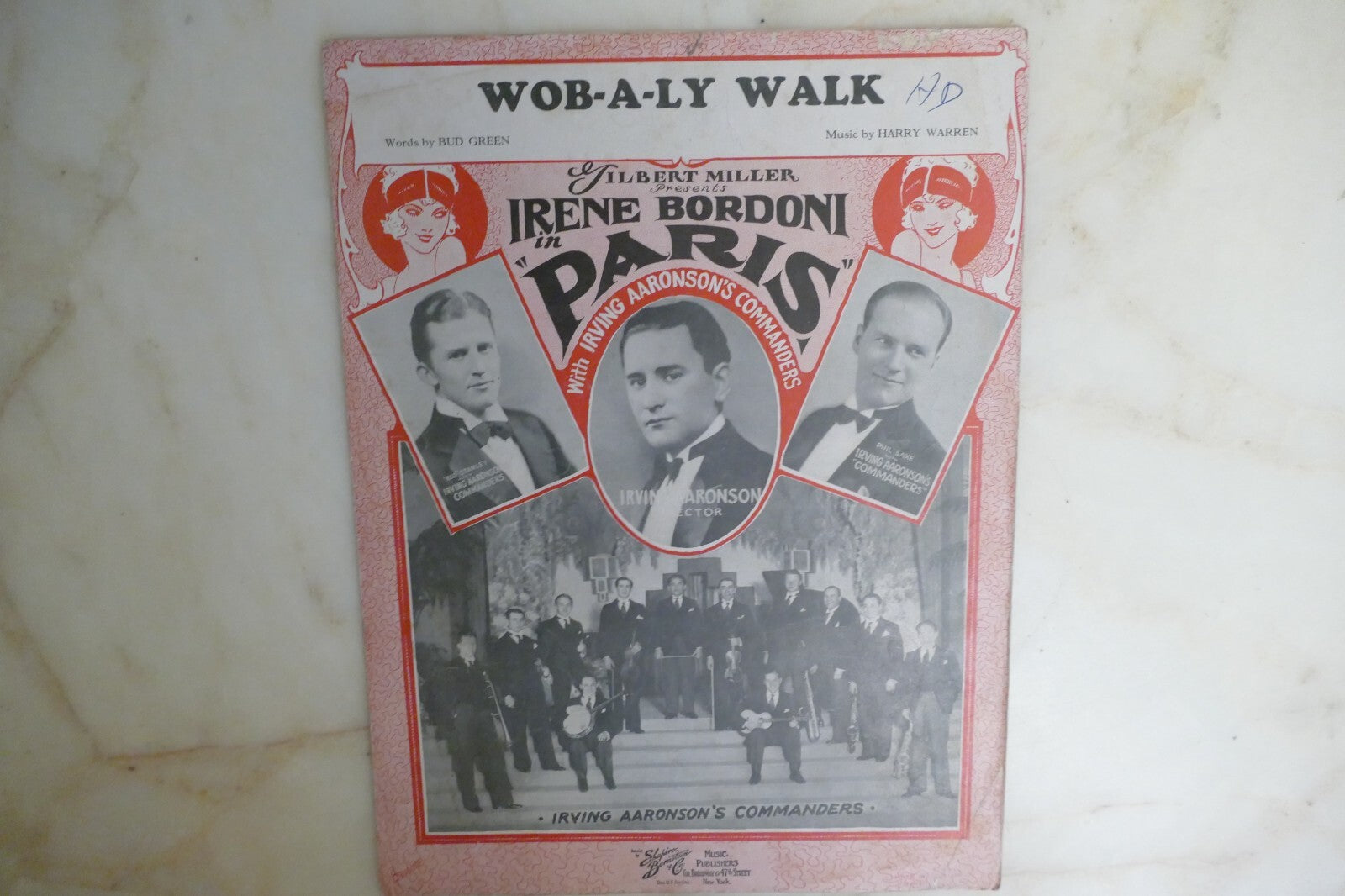 Wob-A-Ly Walk 1928 by Harry Warren and Bud Green, Shapiro, Bernstein and Co.