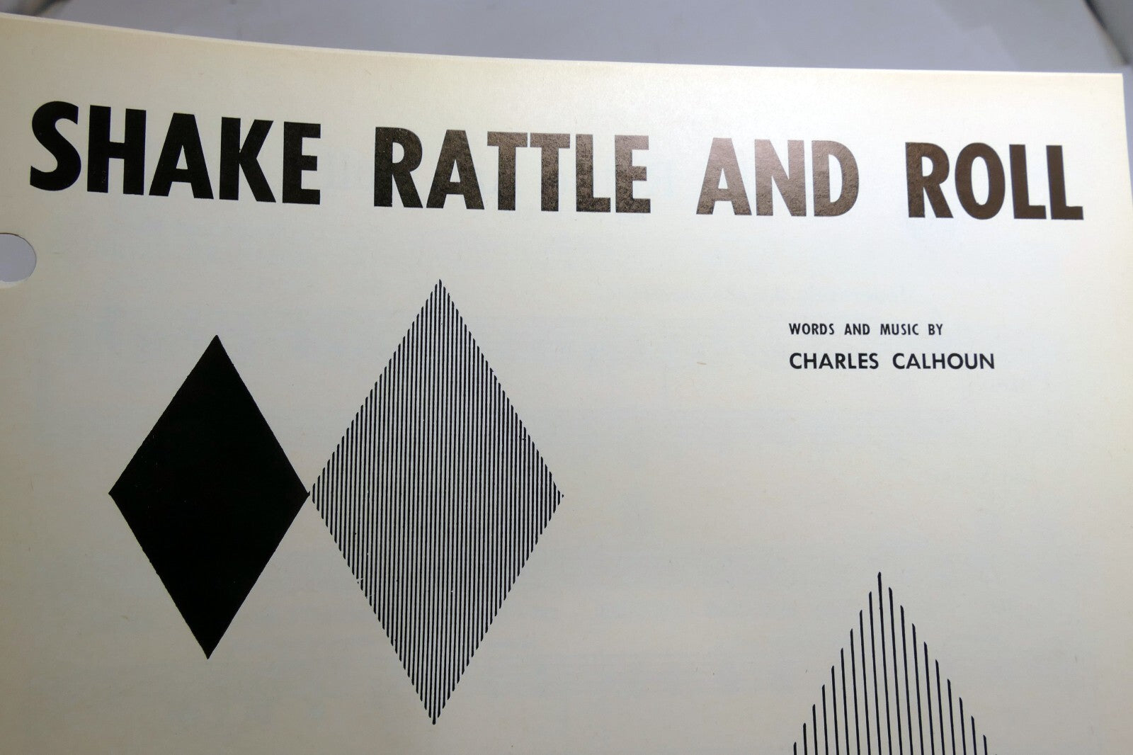 Shake rattle and roll charles calhoun 1954 sheet music stone