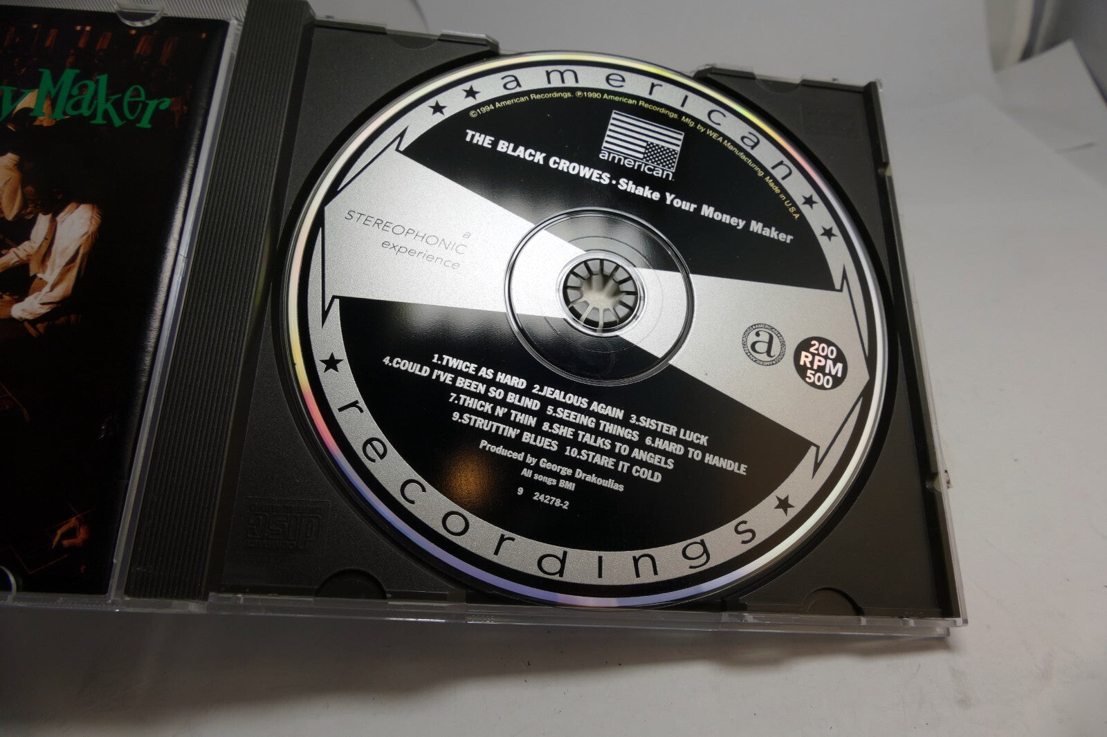 Shake Your Moneymaker - Music CD - Black Crowes -   Audio 9 24278-2 Very Good