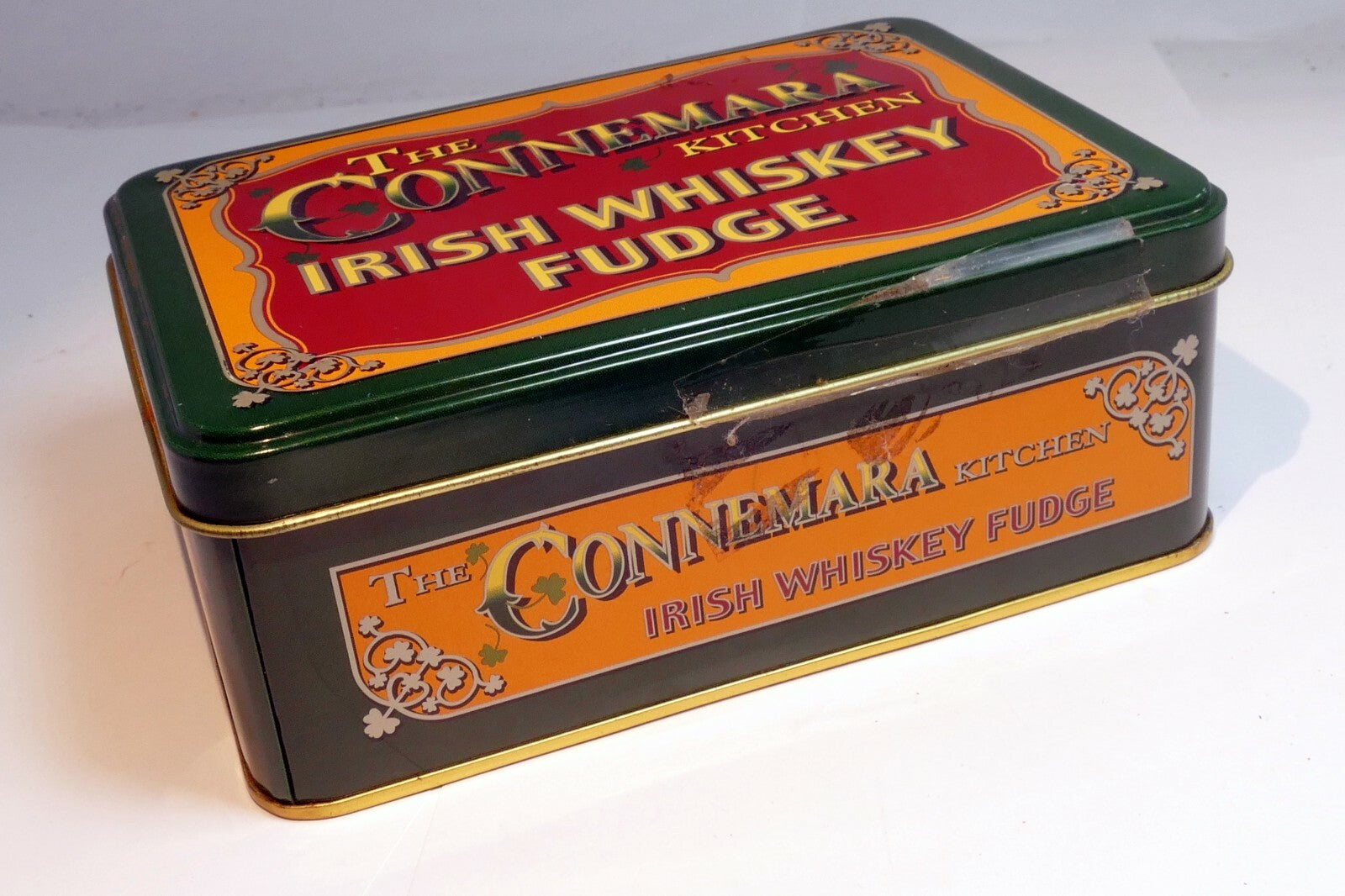 Empty Tin Box The Connemara Kitchen Irish Whiskey Fudge 5.5X4X2" Ireland 