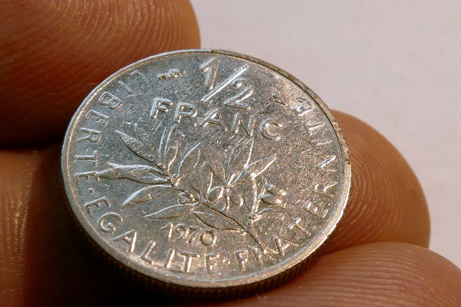 Republique Francais  1/2 Franc 1970 coin France