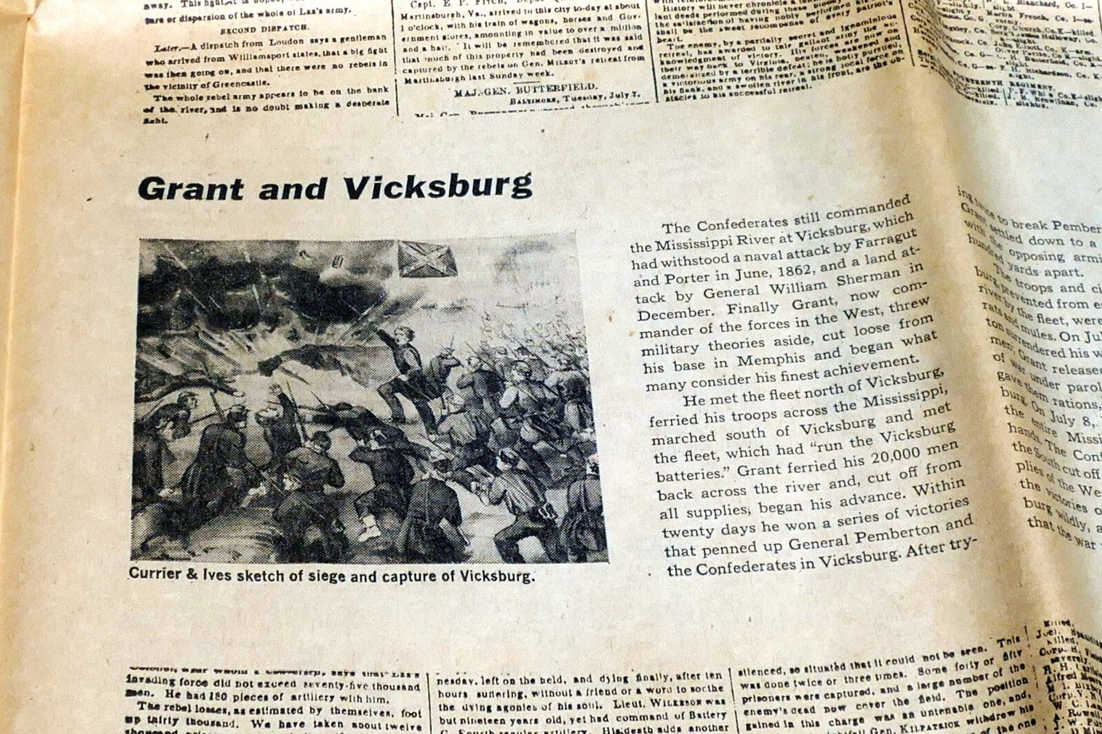 New york times febr. 17, 1862 reprint civil war victories kentucky & tennessee