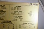 1958 Pontiac All Models Chart Sheet Wiring Diagram Sun Electric Corporation