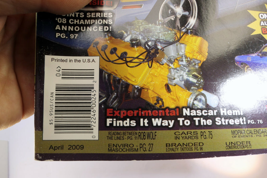 MOPAR Collector's GUIDE Magazine  Show Planner April 2009 Hemi  '71 Cuda