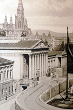 Vienna town hall rathaus 1930's postcard austria   unposted