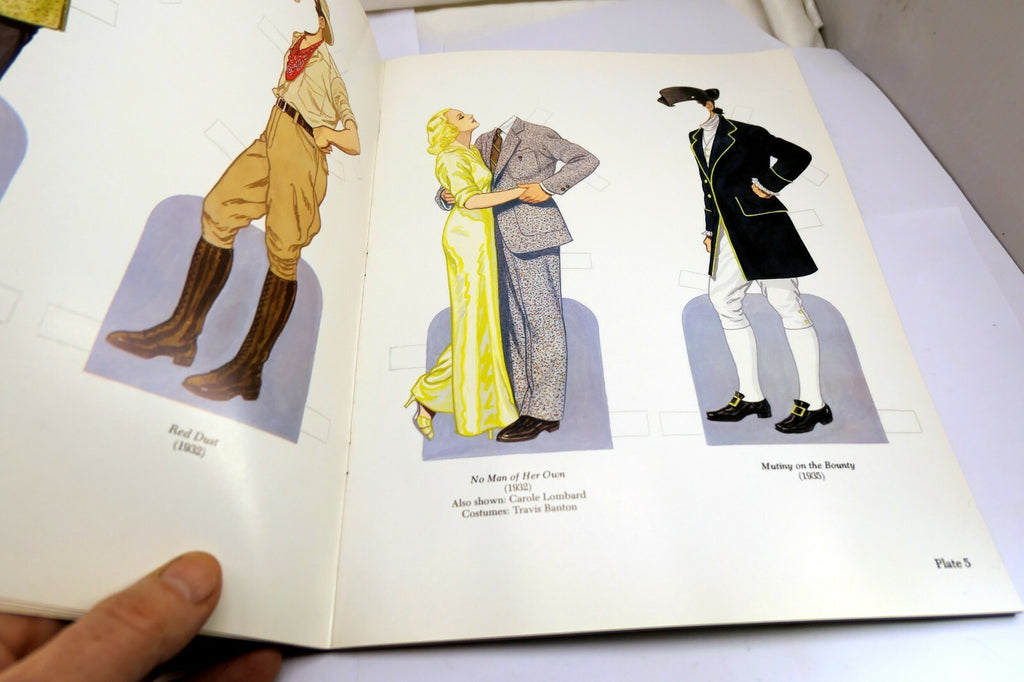 Clark Gable Paper Dolls in Full Color by Tom Tierney (1986, Paperback )