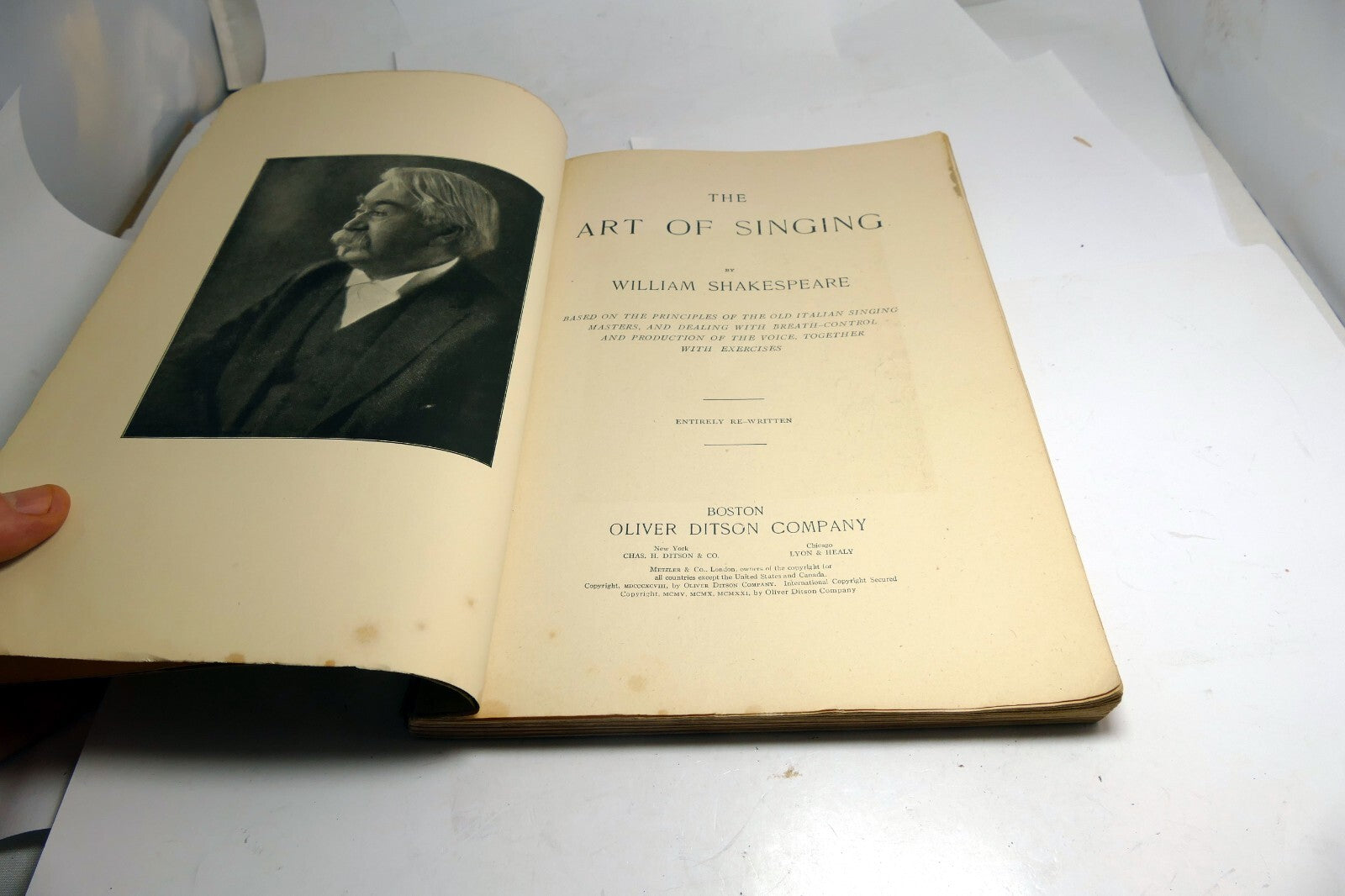 The Art of Singing by William Shakespeare (Tenor) by Oliver Ditson 1921 revised