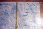 Wall Hanging Santa Clara County Map San Jose Silicon Valley USA 58X42" Ex  Large