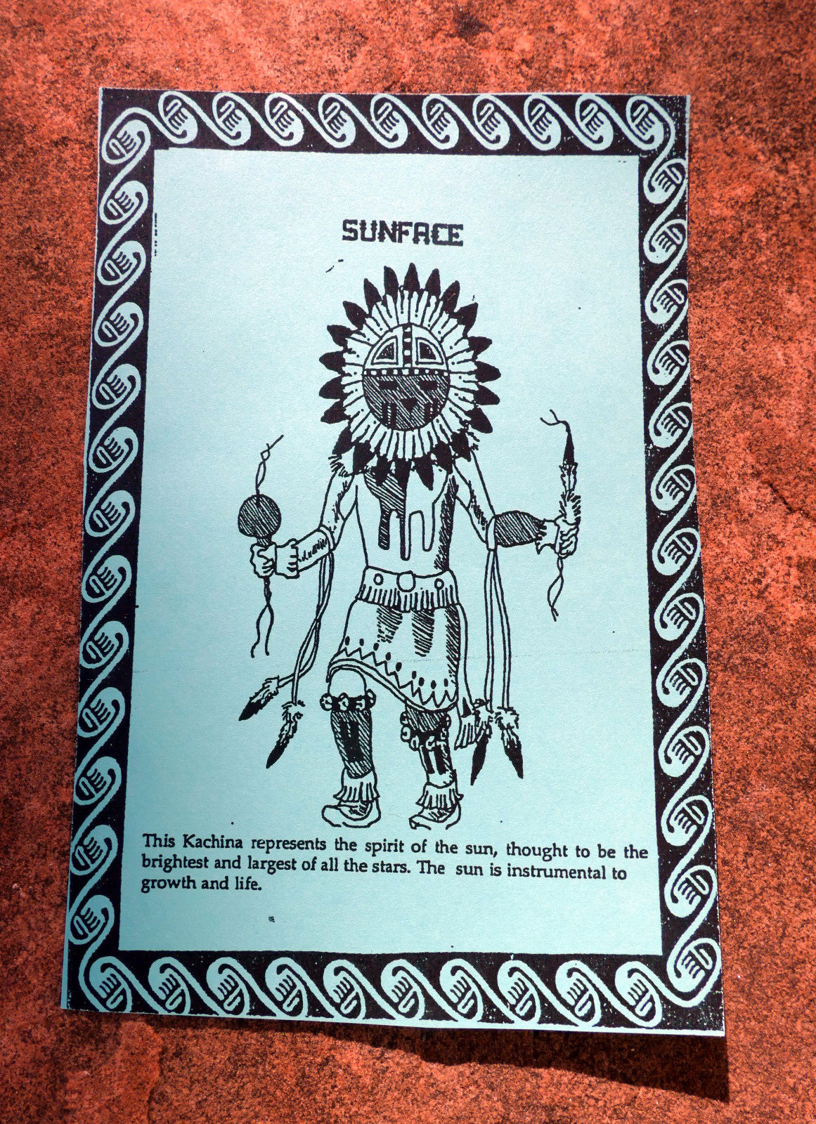 "sunface" navajo the kachina native american tribal brochure