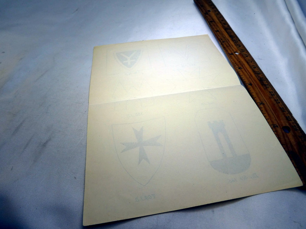 Flag vintage military war insignia 1700-1800  emblems antique