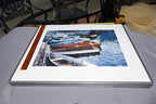 C. Gerrish Art Print 14X20"  Framed  w/ glass boats port harbor limited edition