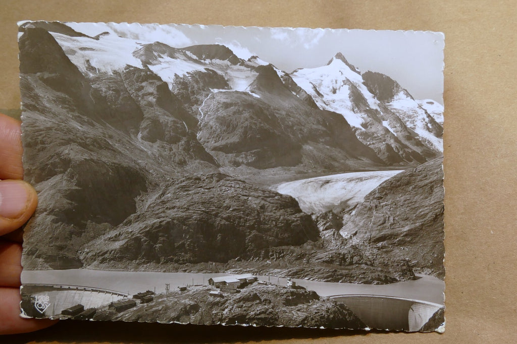 Großglockner-Hochalpenstraße postcard Black & white Austria vintage - unposted