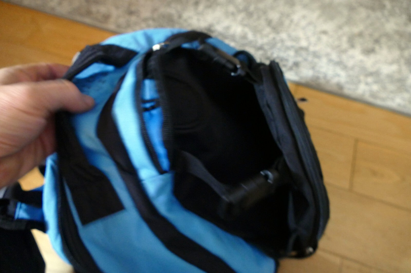 Adidas Load Spring Laptop Backpack Blue Black 4 Zip Pockets XL Large