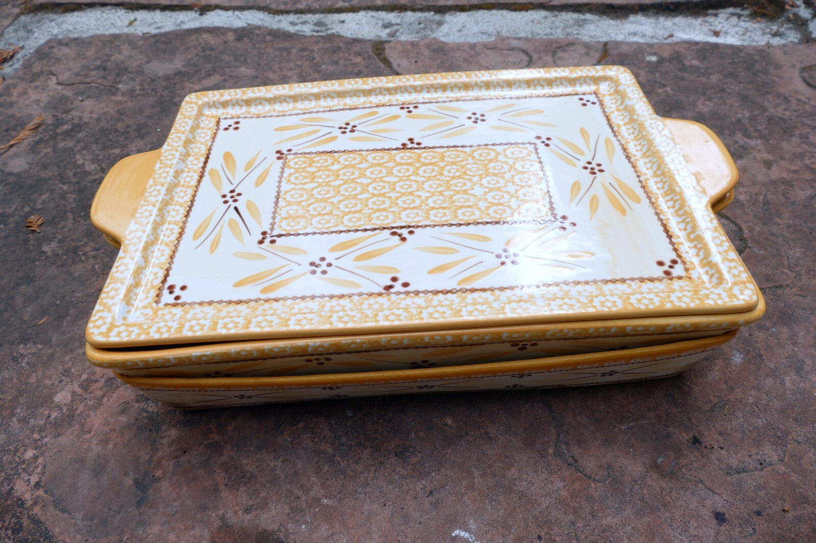Temp tations presentable ovenware casserole lasagna serving tray w/ lid 10x15"