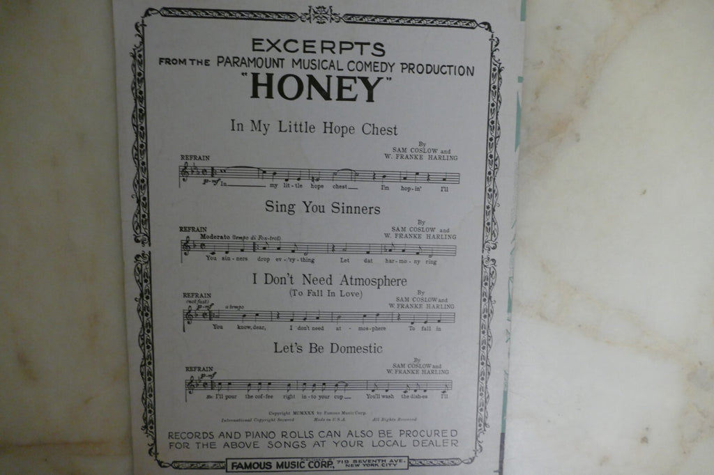 Do You Play Madame 1930 by Richard A. Whiting from "Safety In Number" musical