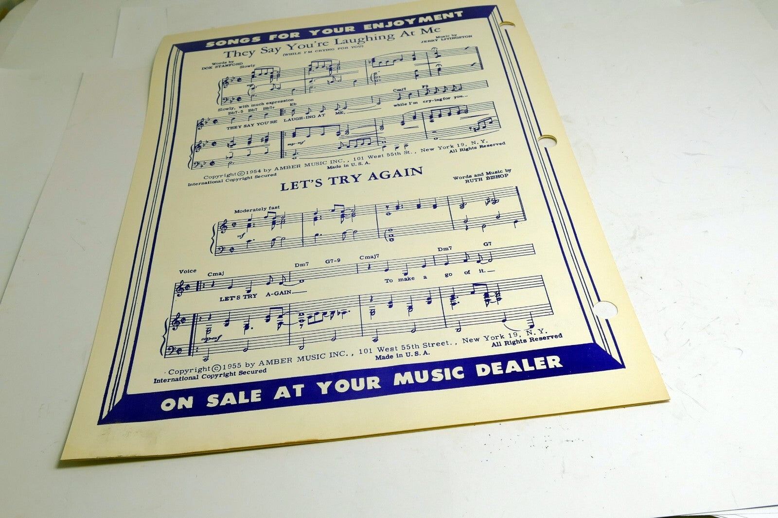 Missing You Red Sovine Dale Noe 1961 Sheet Music