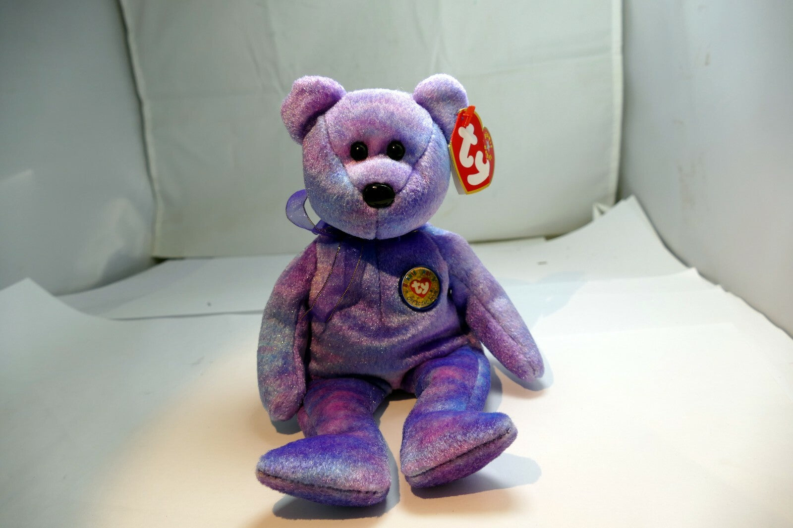 Retired Ty Beanie Babies Clubby IV  Bear  Beanbag Plush Stuffed Toy 2001