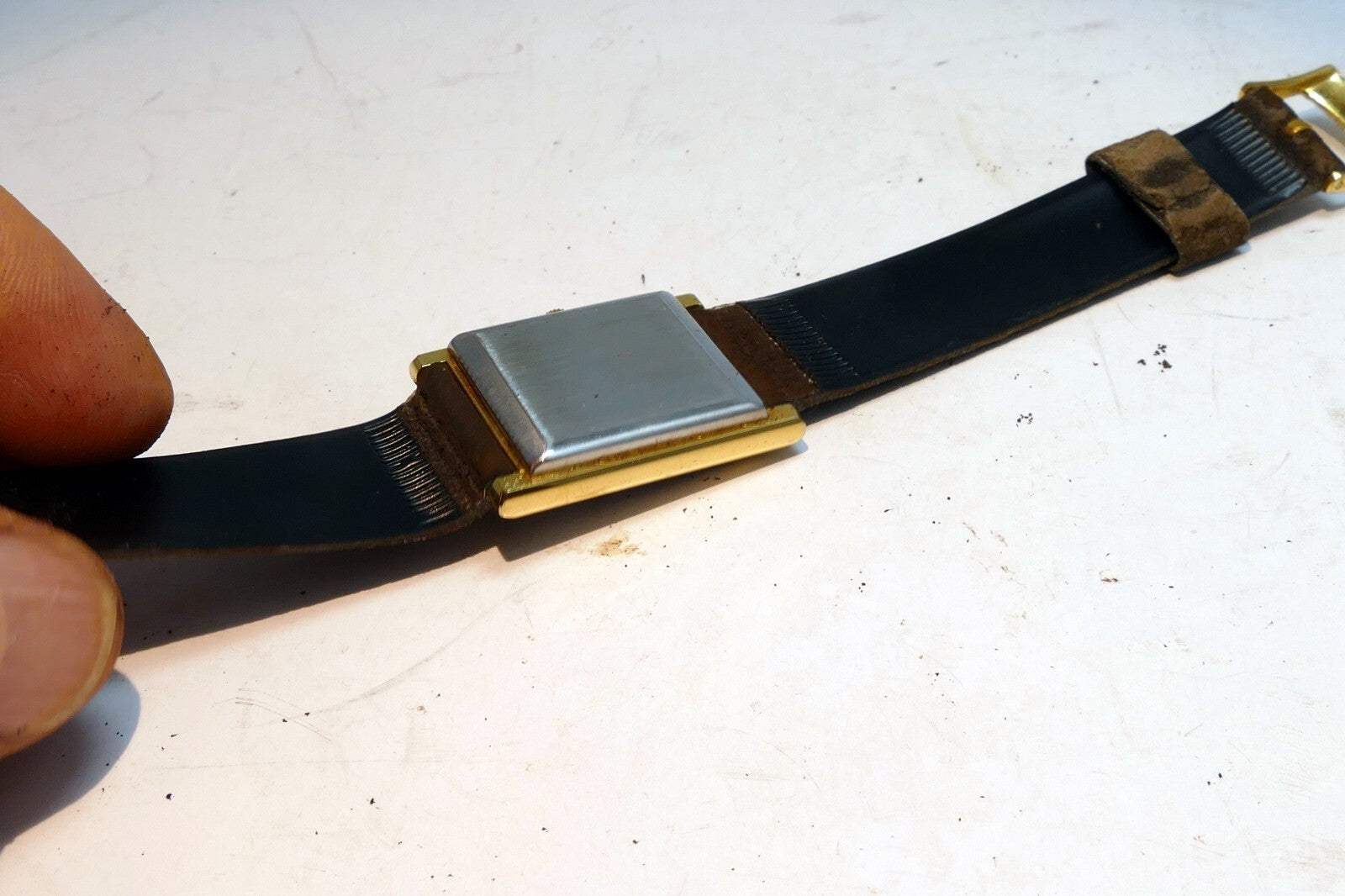 "Cecilia " Gold Tone Ladies  Watch with brown  leather strap