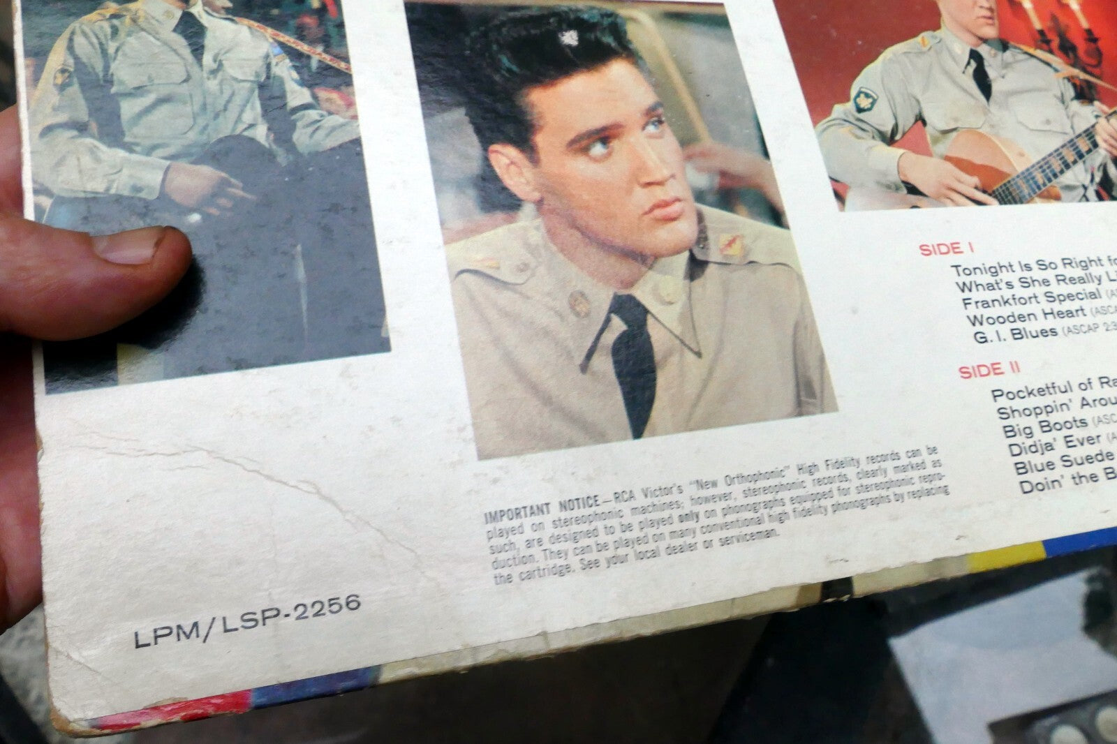 1960 Elvis Presley  – G. I. Blues LSP-2256  RCA Victor  - ALBUM ART COVER ONLY