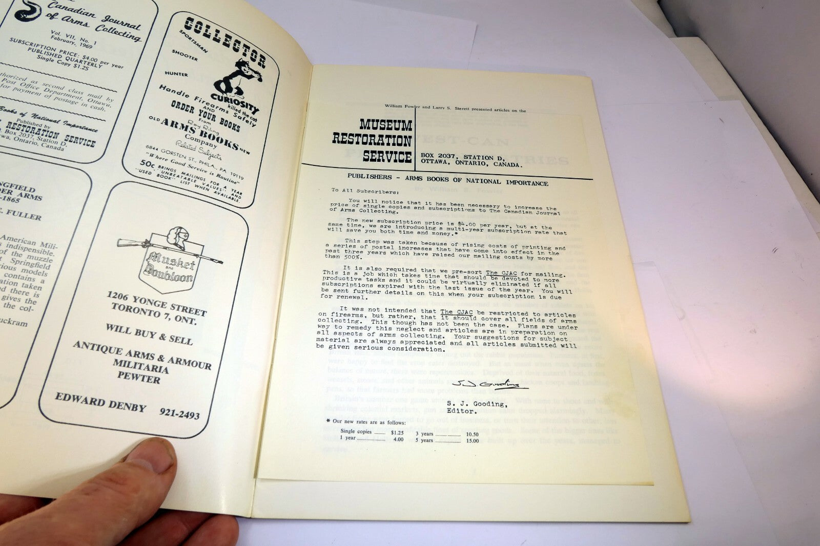Canadian Journal of Arms Collecting November 1969 Vol 7 No 1 Wescan Ammo Rifling