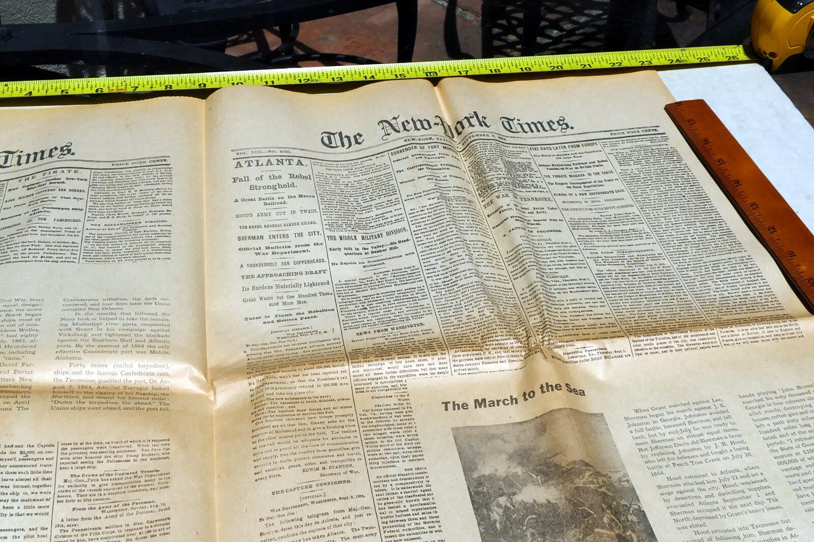 New York Times Sept 3 1864 - Reprint, Atlanta's Destruction by Sherman, Mobile