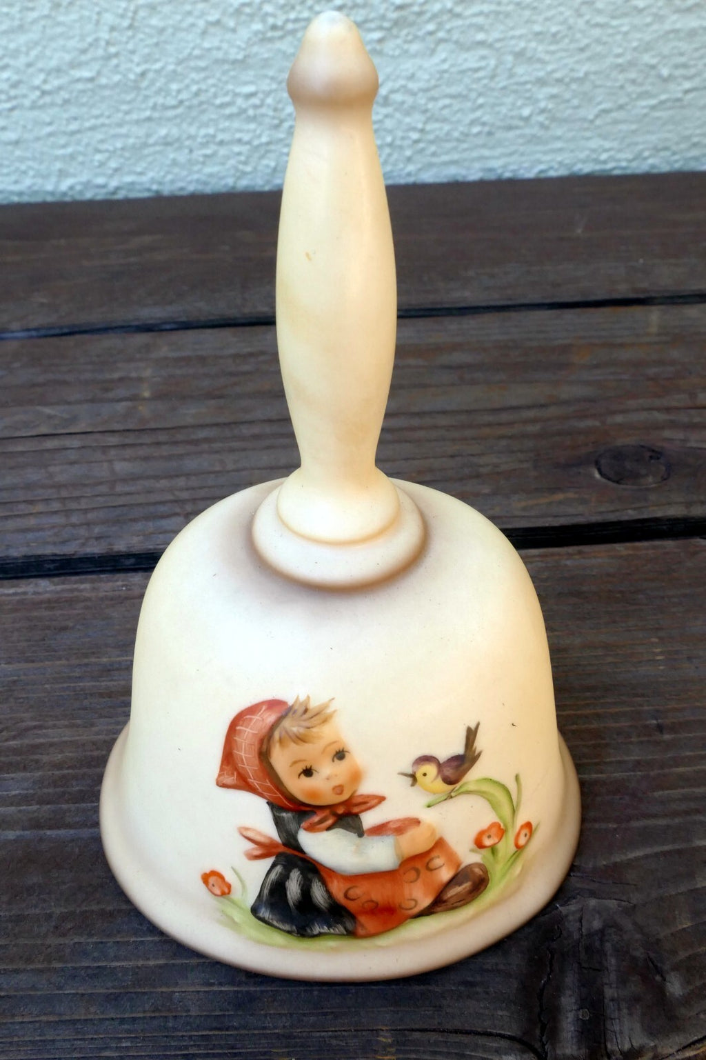 1981 hummel bell 4th edition annual bell hum703 girl with bird   goebel