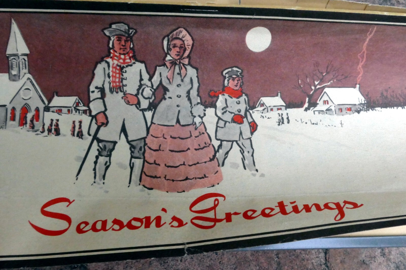 Lincoln Market 1949 Advertising Poster Calendar William Thompson Lemoore CA USA