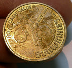 Old bullwinkle's grooved arcade token