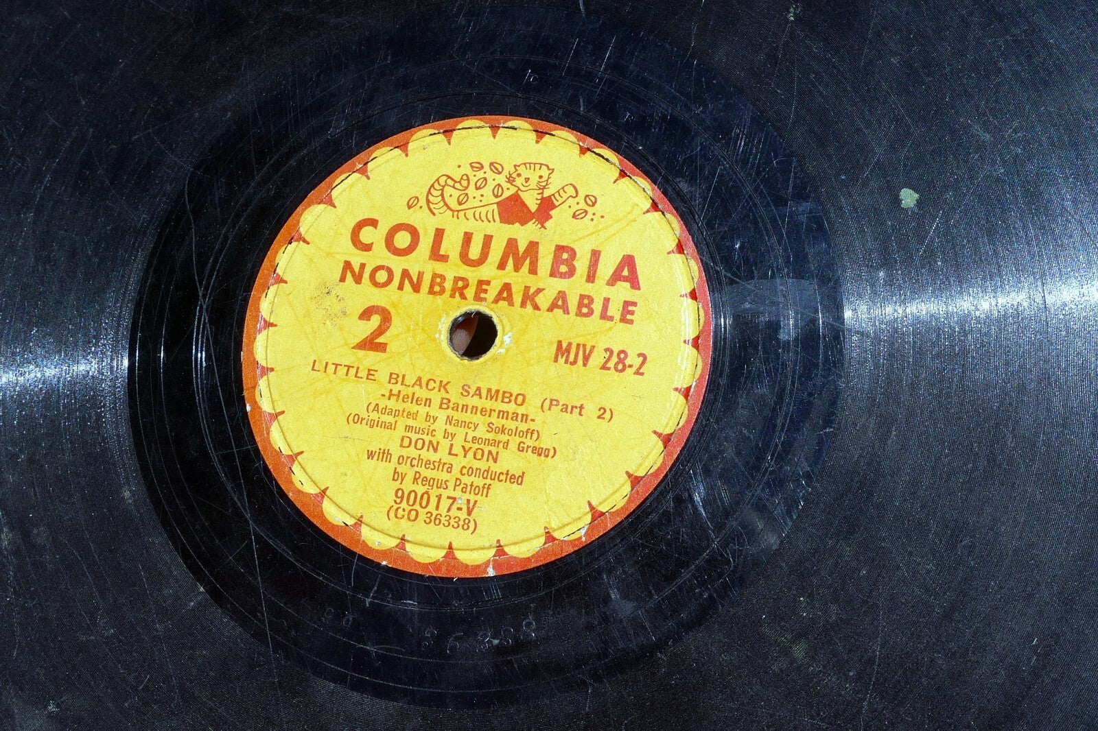 Little Sambo  Columbia Records mjv-28  78 rpm sides 2 and 3 90017-V