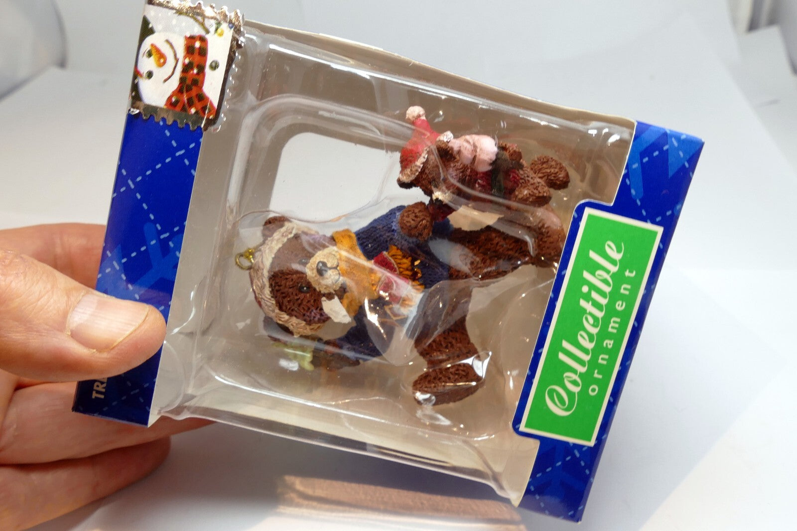 Christmas tree ornament I LOVE MY DAD bears w/Ice Cream Kids Trevco