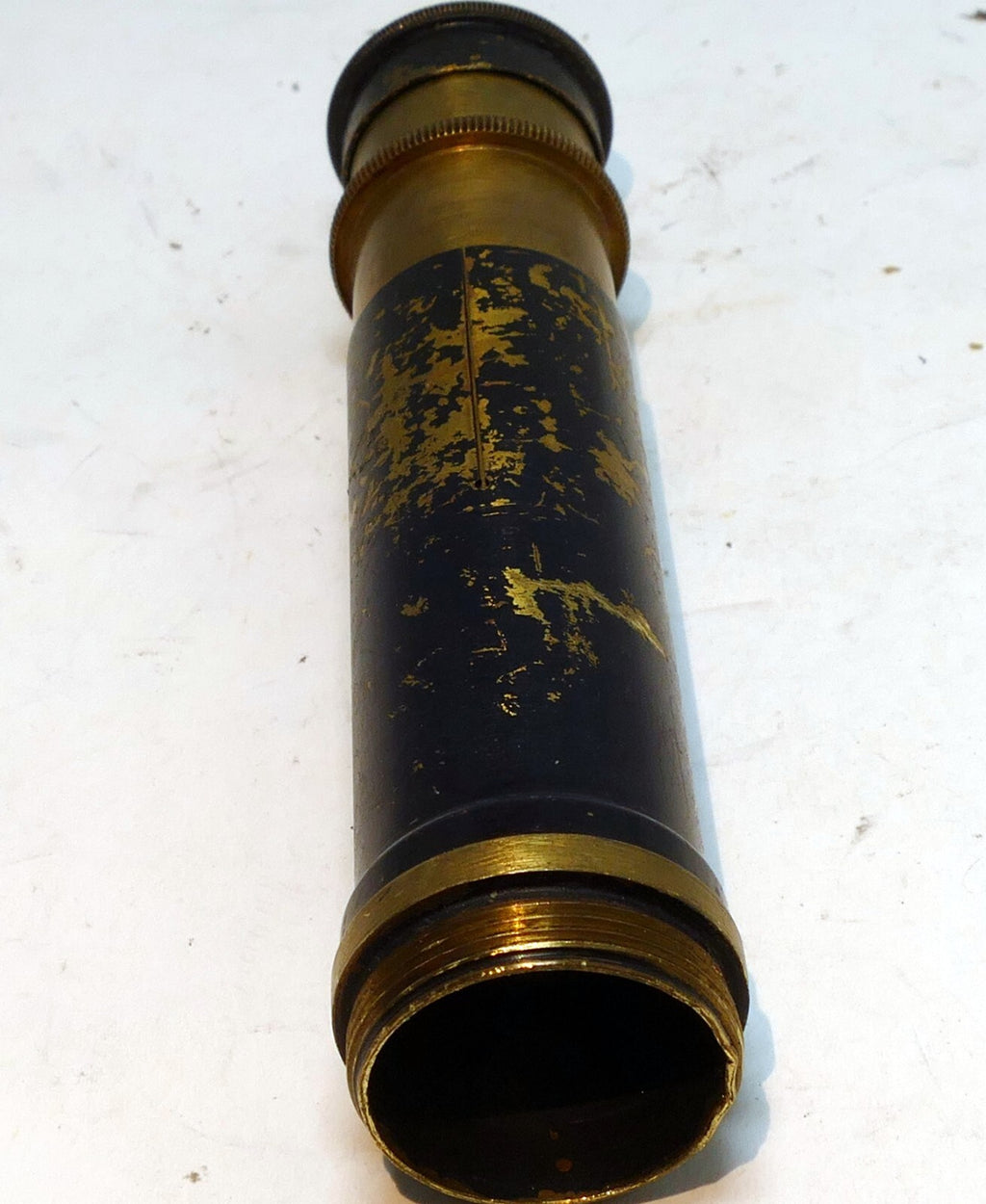 Antique telescope brass nautical spyglass 19th century   missing front glass