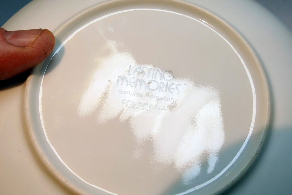 Special Friends Plate Genuine Porcelain Lasting Memories 6" Gold Trim Japan