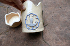 Angela Kung Clay Signed Vase with lid container earbs healing