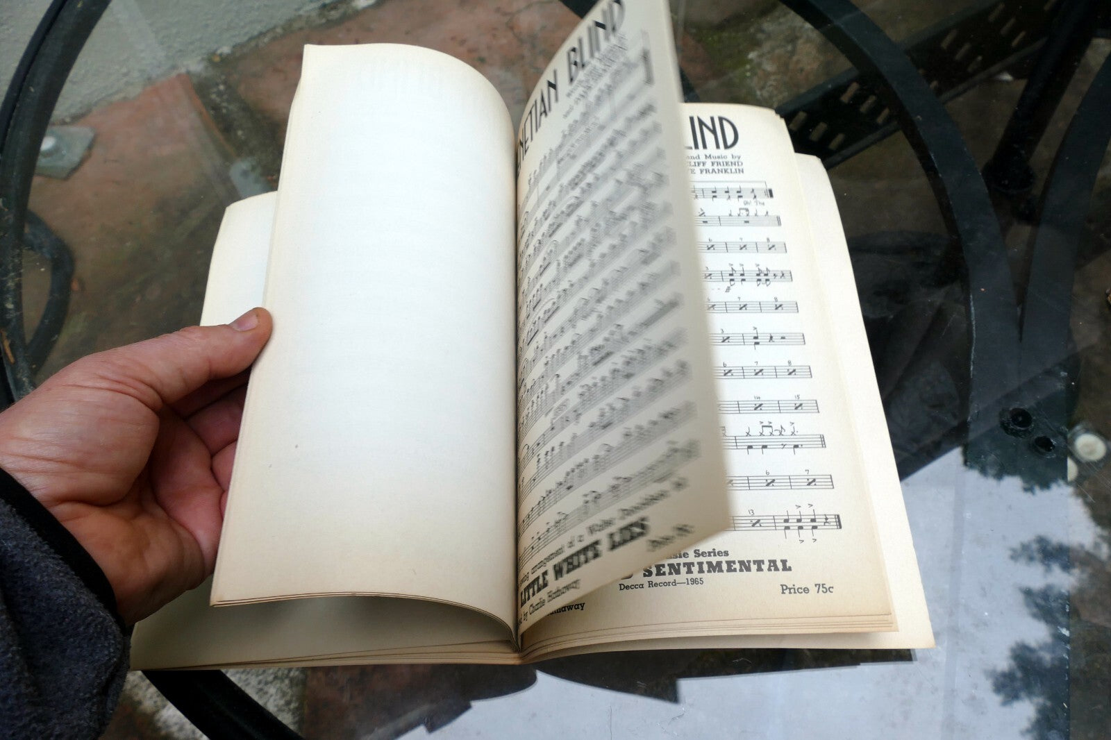 The Girl Behind Venetian blind Fox Trot Sheet Music 1939 orchestra Hathaway