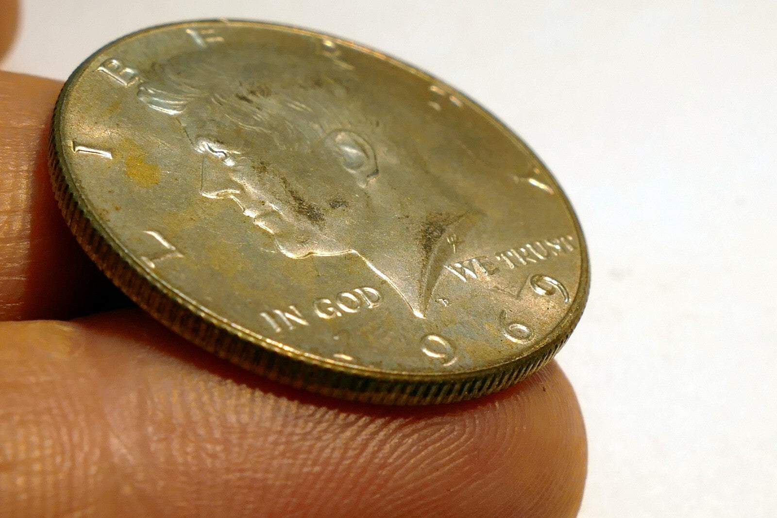 1969 - D Kennedy  half dollar coin US 40 % SILVER 60 % Copper